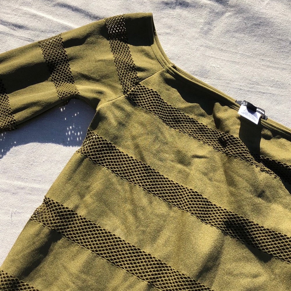 olive netted bodysuit